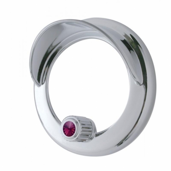 Clock Bezel With Visor For Freightliner Century/Coronado/Columbia - Purple Crystal