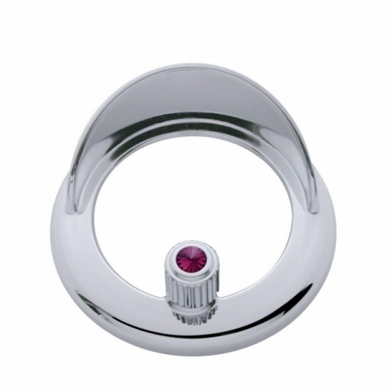 Clock Bezel With Visor For Freightliner Century/Coronado/Columbia - Purple Crystal - Thumbnail 2