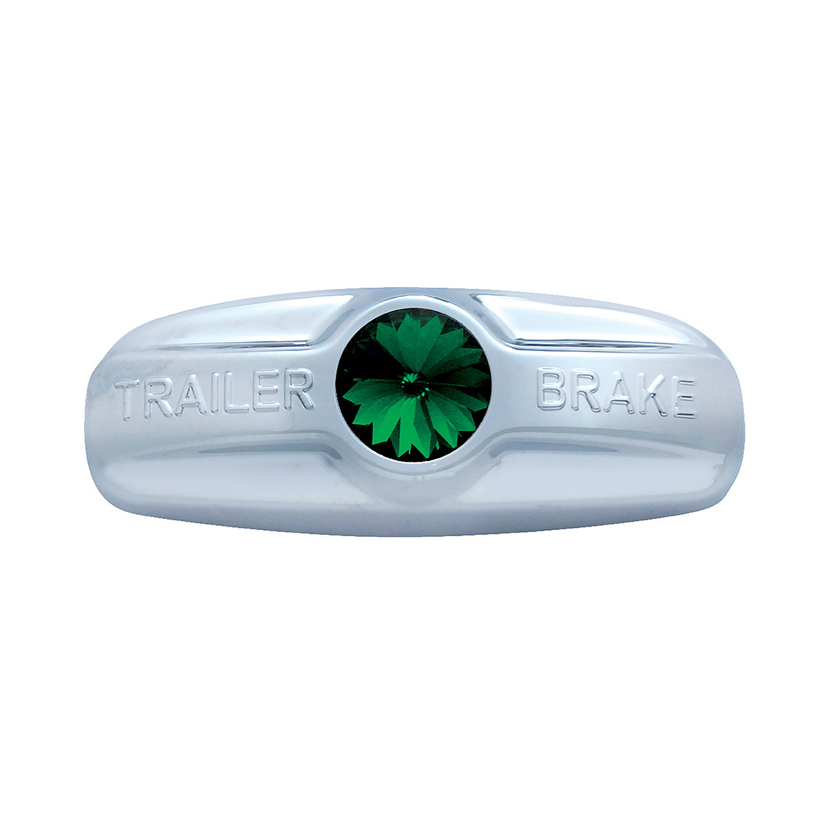Trailer Brake Cover W/Crystal For Freightliner Century 1996-2011, Columbia 2001-2017- Green Crystal - Thumbnail 2