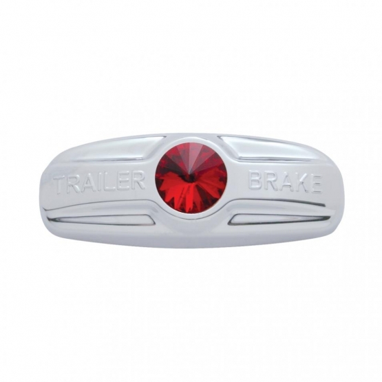 Trailer Brake Cover W/Crystal For Freightliner Century 1996-2011, Columbia 2001-2017- Red Crystal