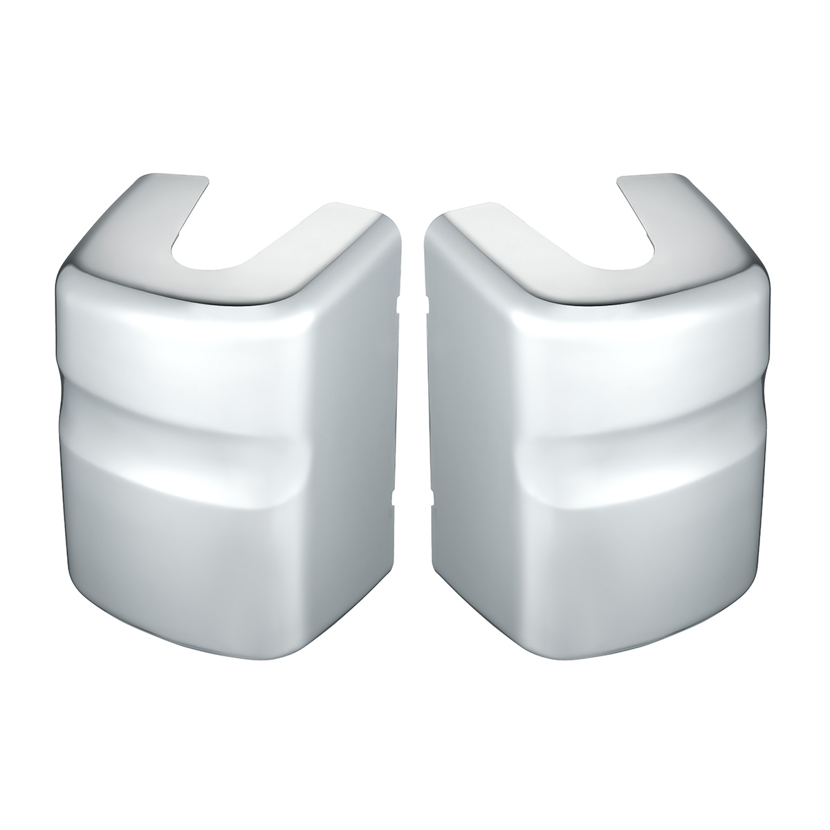 Chrome Plastic Bottom Mirror Post Covers For 2000-2010 International  9200I/9400I/9900I (Pair) - Thumbnail 2