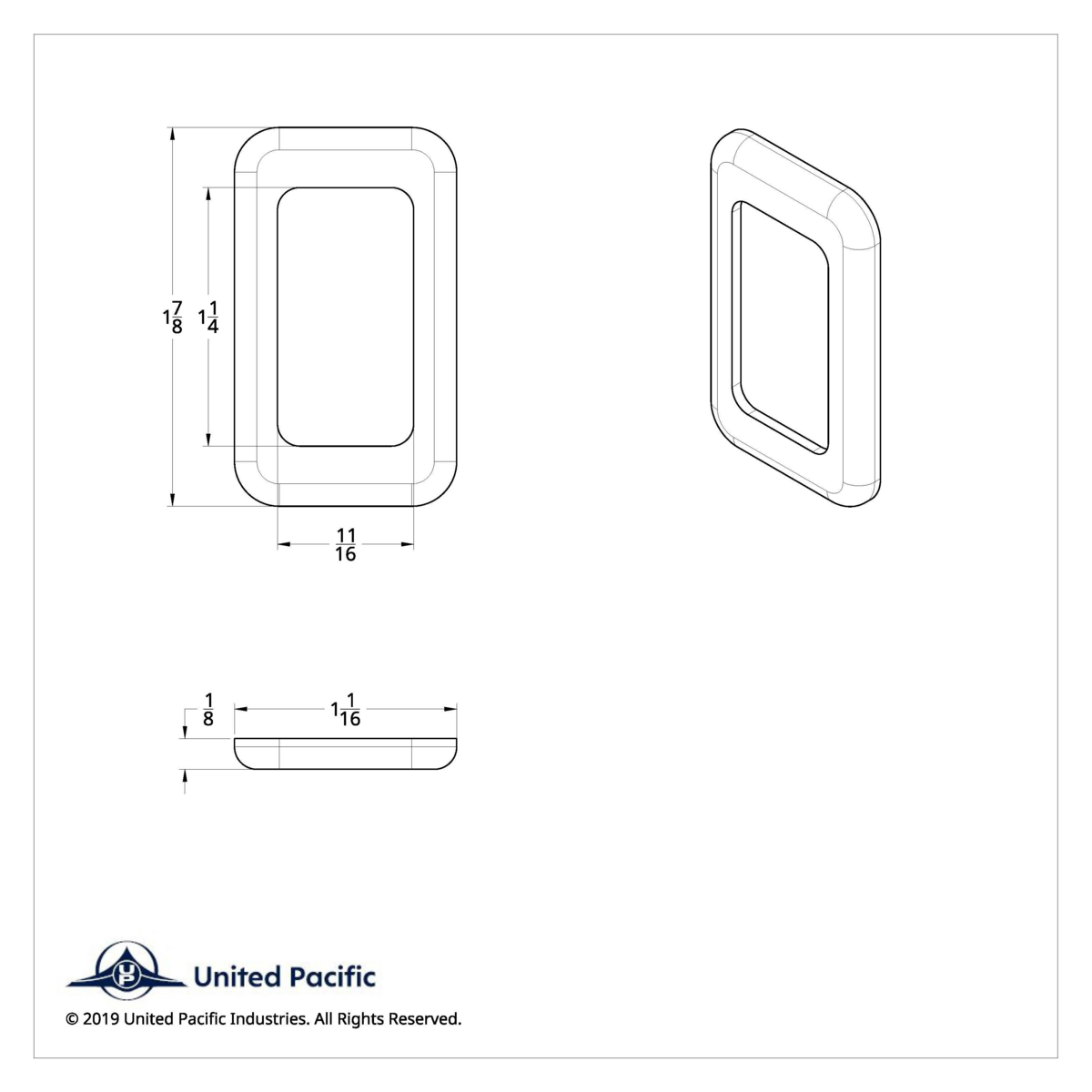 Chrome Plastic Window Switch Bezel For 2000-2010 International 9900i/9400i/9200i (Card of 3) - Thumbnail 4