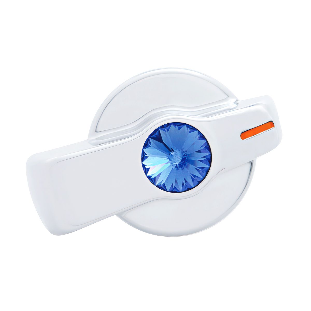 A/C Knob (Newer Model) With Blue Crystal For 2005-2010 Freightliner