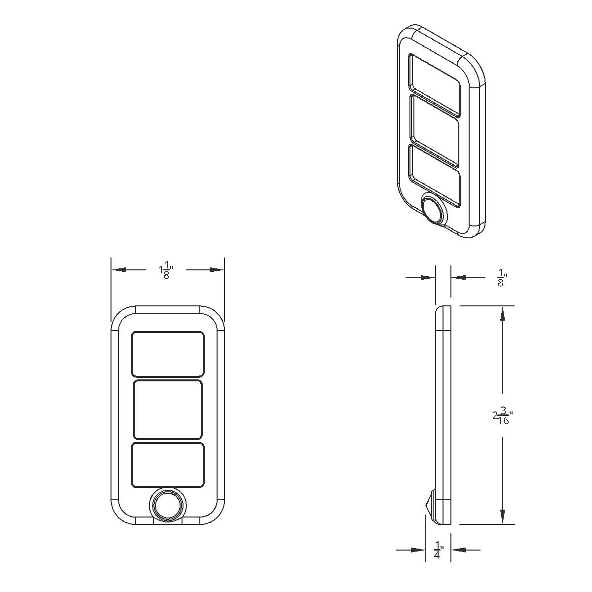 Rocker Switch Cover With 3 Openings & Copper Crystal For Freightliner (3-Pack) - Thumbnail 4