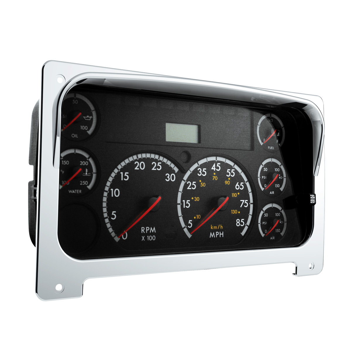 Chrome Plastic Center Gauge Cluster Bezel With Visor For 2001-2016 Freightliner Columbia - Thumbnail 6