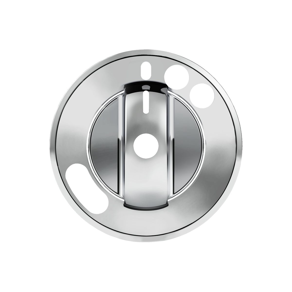 Chrome Plastic 2-Piece Headlight With Fog Light Switch Cover For 2008-2017 Freightliner Cascadia