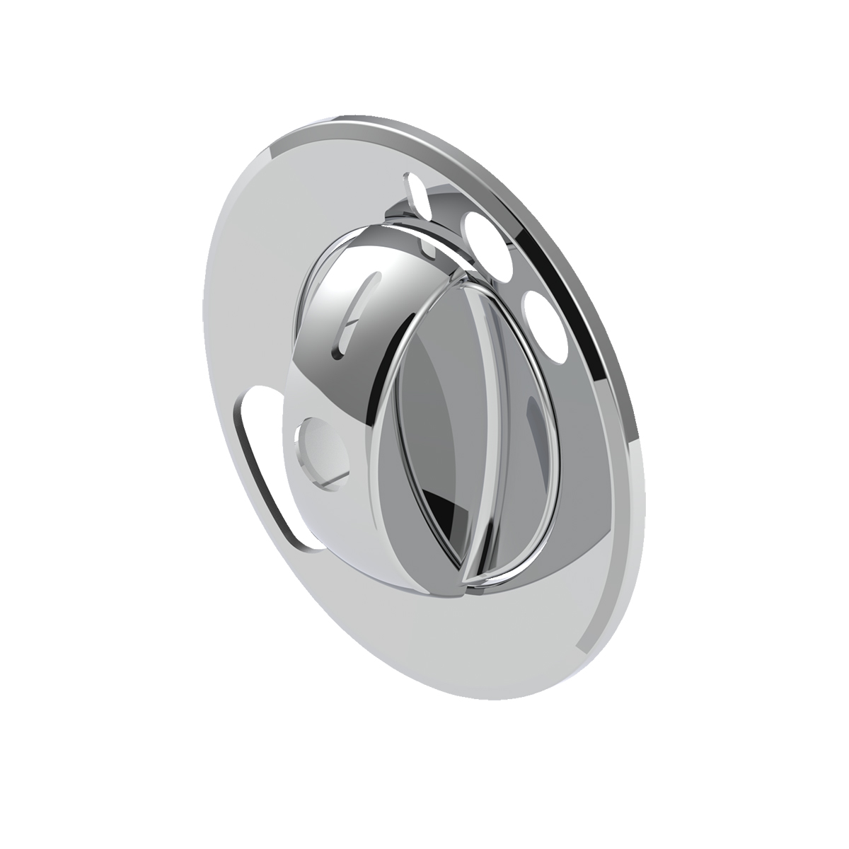 Chrome Plastic 2-Piece Headlight With Fog Light Switch Cover For 2008-2017 Freightliner Cascadia - Thumbnail 2