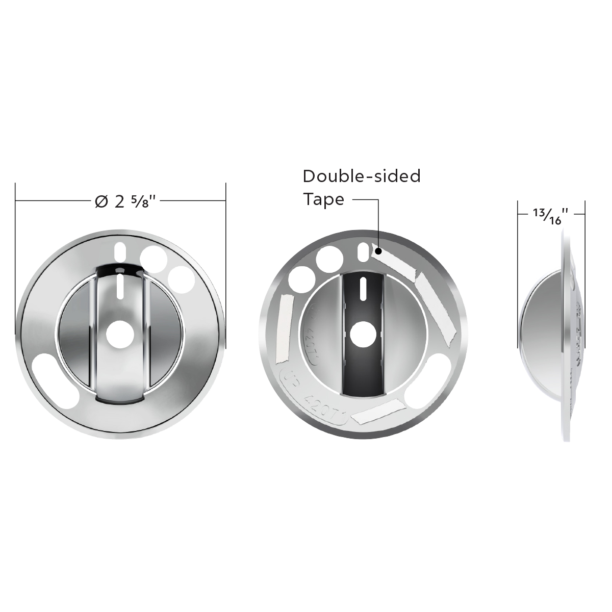 Chrome Plastic 2-Piece Headlight With Fog Light Switch Cover For 2008-2017 Freightliner Cascadia - Thumbnail 7