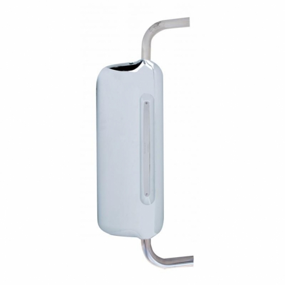 Mirror Cover With 14 LED 12" Light Bar For 2005+ Freightliner  (Passenger) - Amber LED/Chrome Lens