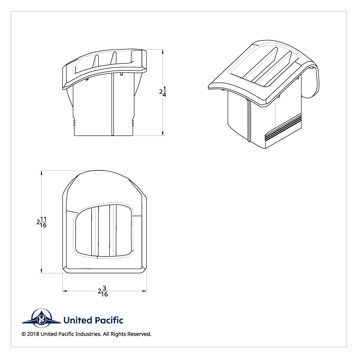 Chrome Plastic A/C Vent For 2008-2017 Freightliner Cascadia - Passenger/Fixed - Thumbnail 10