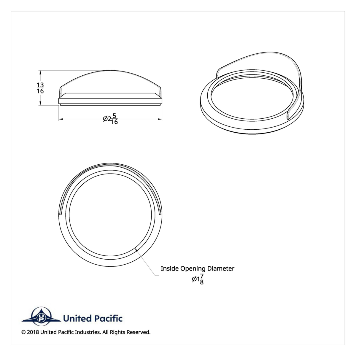 Chrome Small Gauge Bezel With Visor for 2007+ International - Thumbnail 4