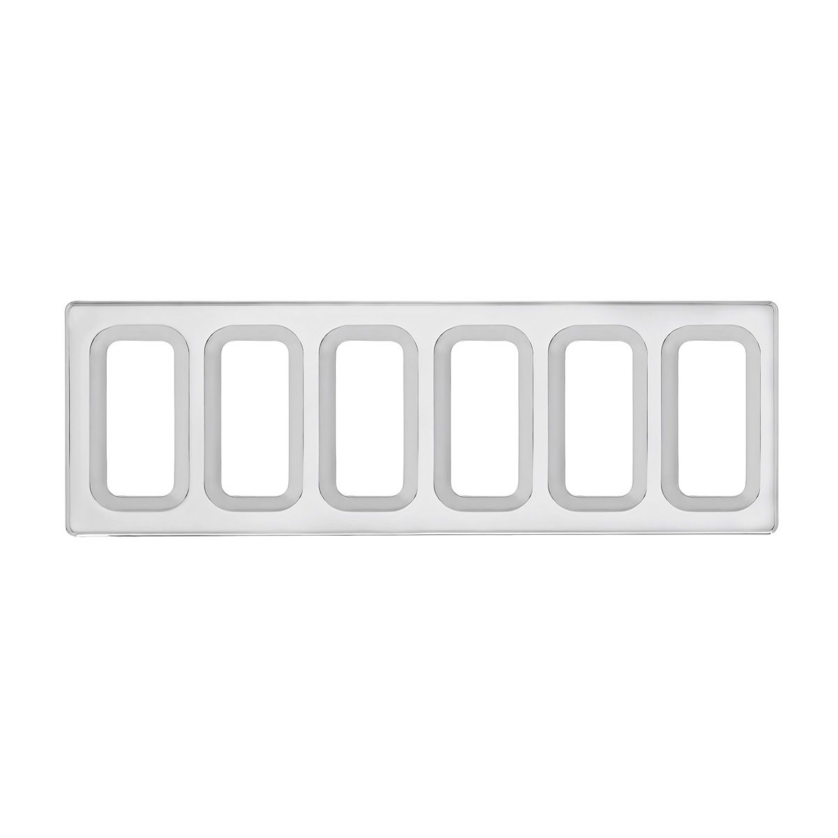 Chrome Plastic Dash Switch Panel Cover For International - 6 Openings
