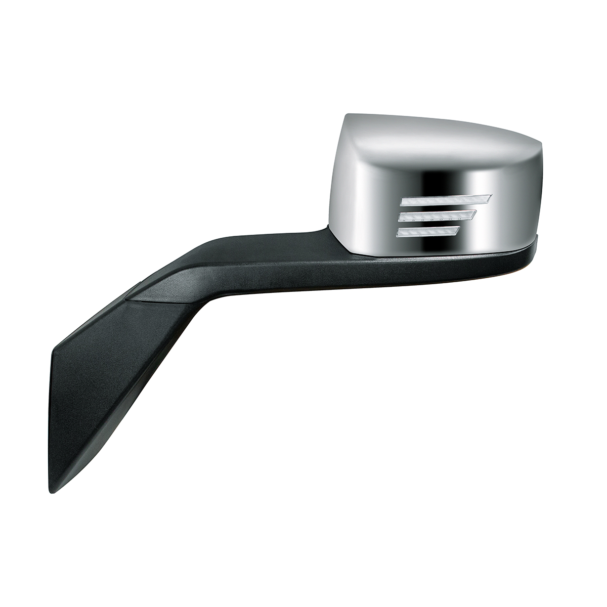 Chrome Hood Mirror Assembly With Sequential LED Turn Signal For 2004-2017 Volvo VNL-Driver - Thumbnail 2