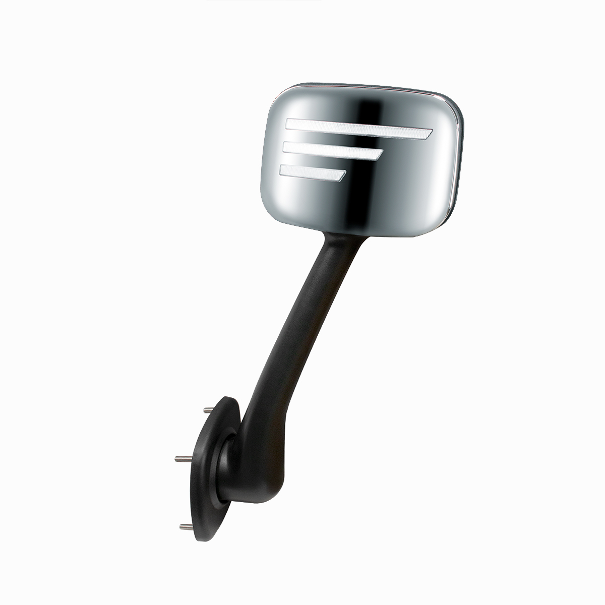 Chrome Hood Mirror Assembly With Sequential LED Turn Signal For 2008-2017 Freightliner Cascadia - Driver - Thumbnail 3