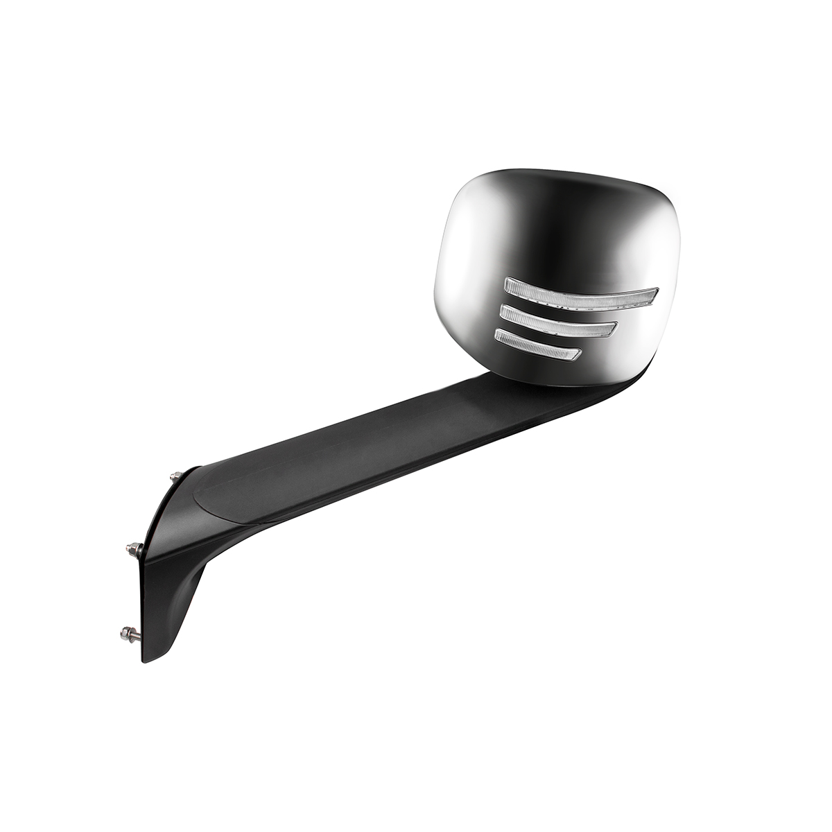 Chrome Hood Mirror Assembly W/ Sequential LED Lights For 2018-2025 Freightliner Cascadia - Driver/Heated - Thumbnail 2