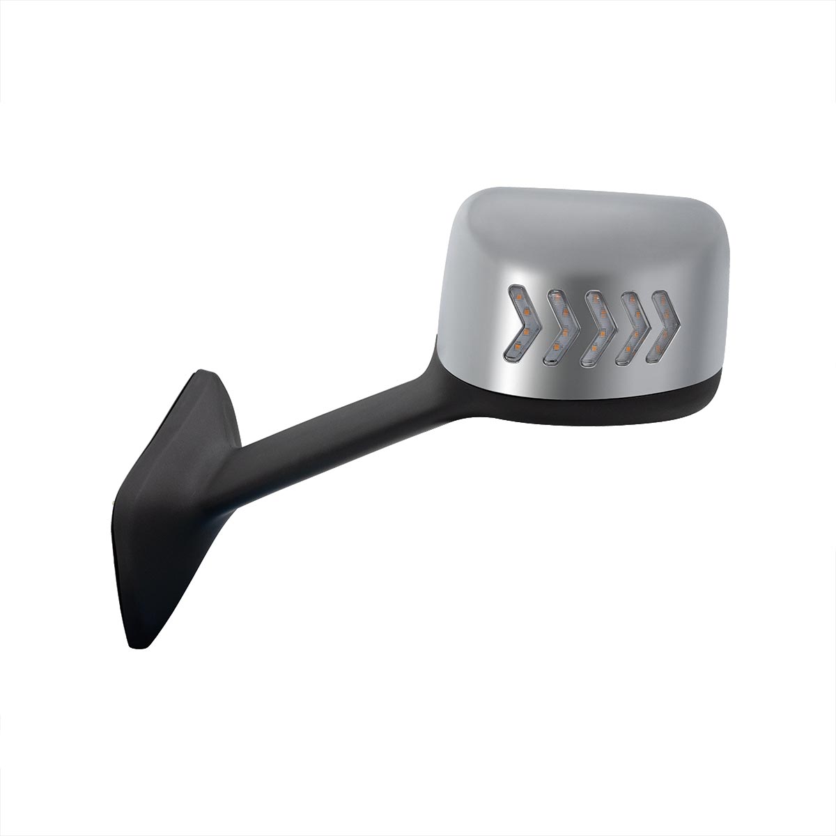 Chrome Plastic Hood Mirror Assembly With Sequential LED Turn Signals For 2018-2024 International LT-Driver - Thumbnail 2