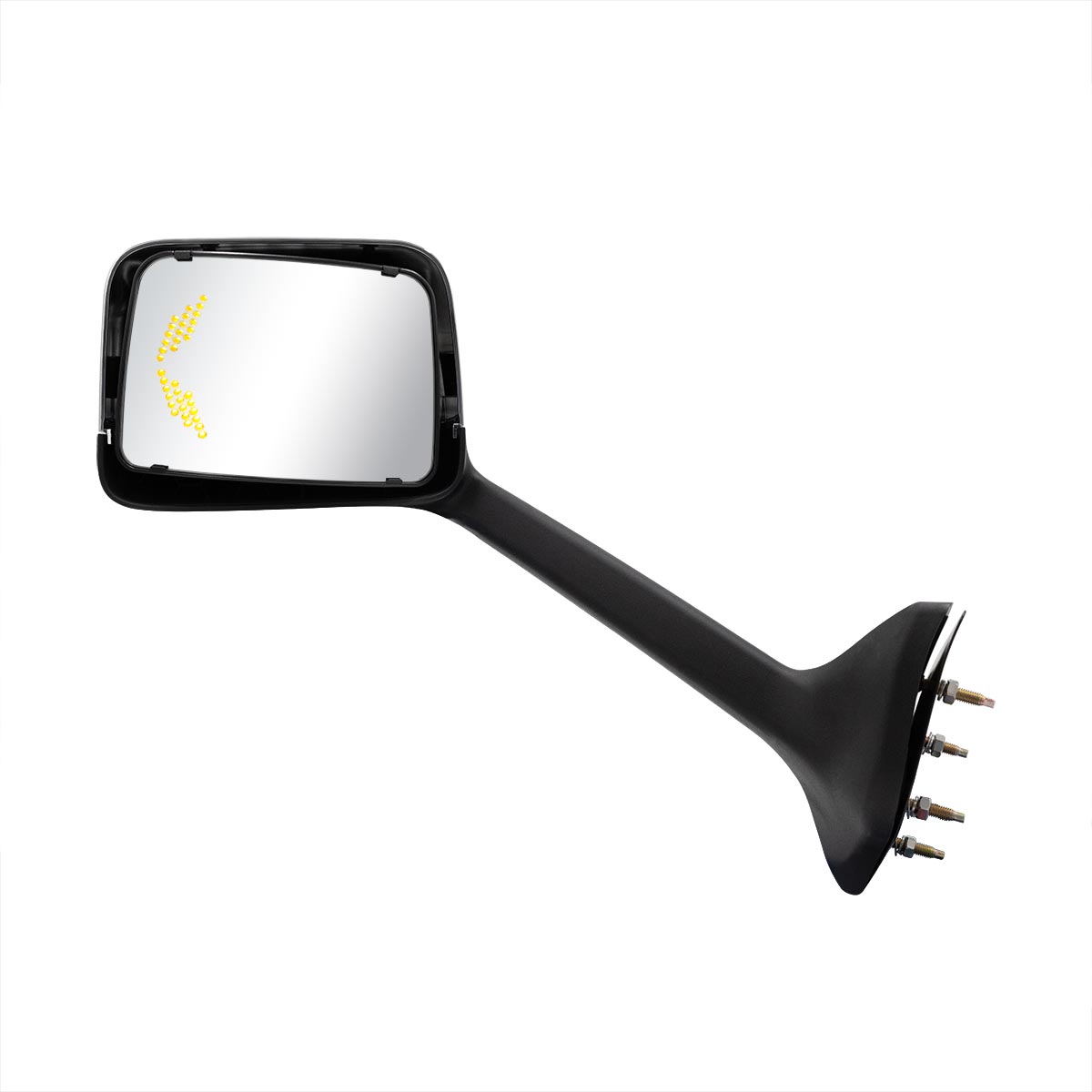 Chrome Plastic Hood Mirror Assembly With Sequential LED Turn Signals For 2018-2024 International LT-Driver - Thumbnail 3