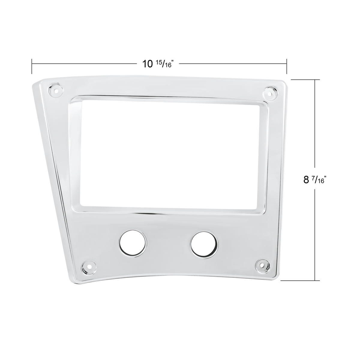 Chrome Plastic Radio/Air Valve Trim For 2008-2017 Freightliner Cascadia - Thumbnail 3