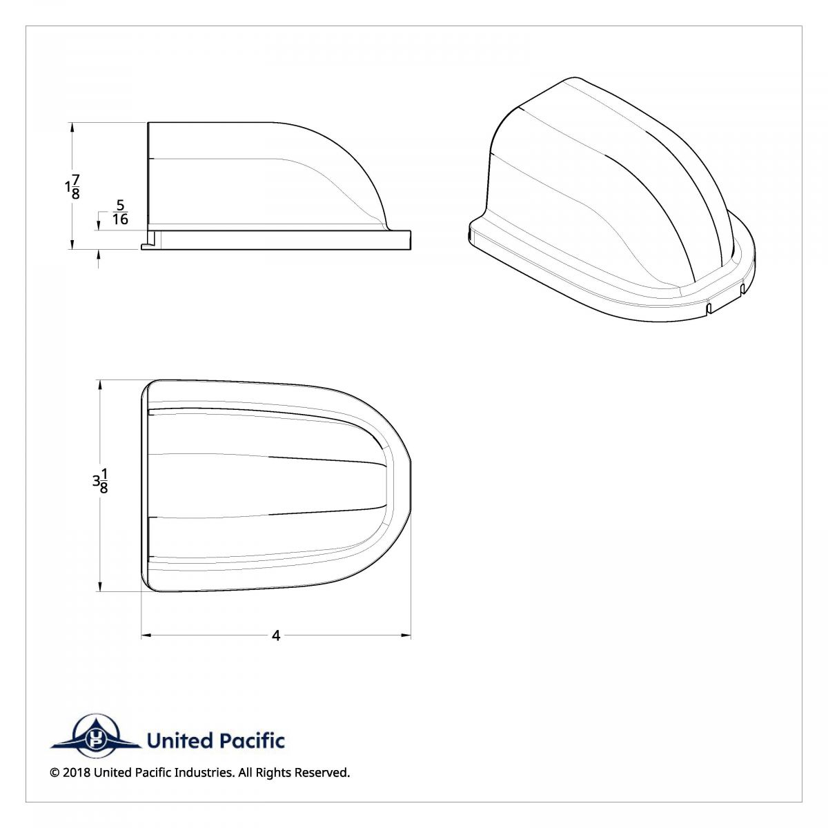 Chrome Plastic Cab Mounted Antenna Cover For PB 587 (2012-2021) And FL Cascadia (2011 & Older) - Thumbnail 4