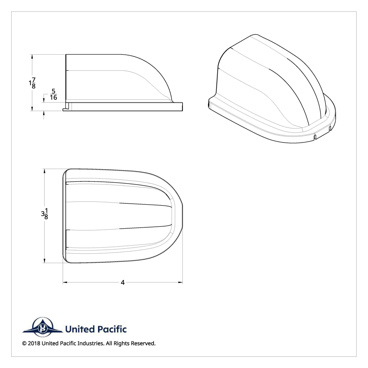 Chrome Plastic Cab Mounted Antenna Cover For PB 587 (2012-2021) And FL Cascadia (2011 & Older) - Thumbnail 5