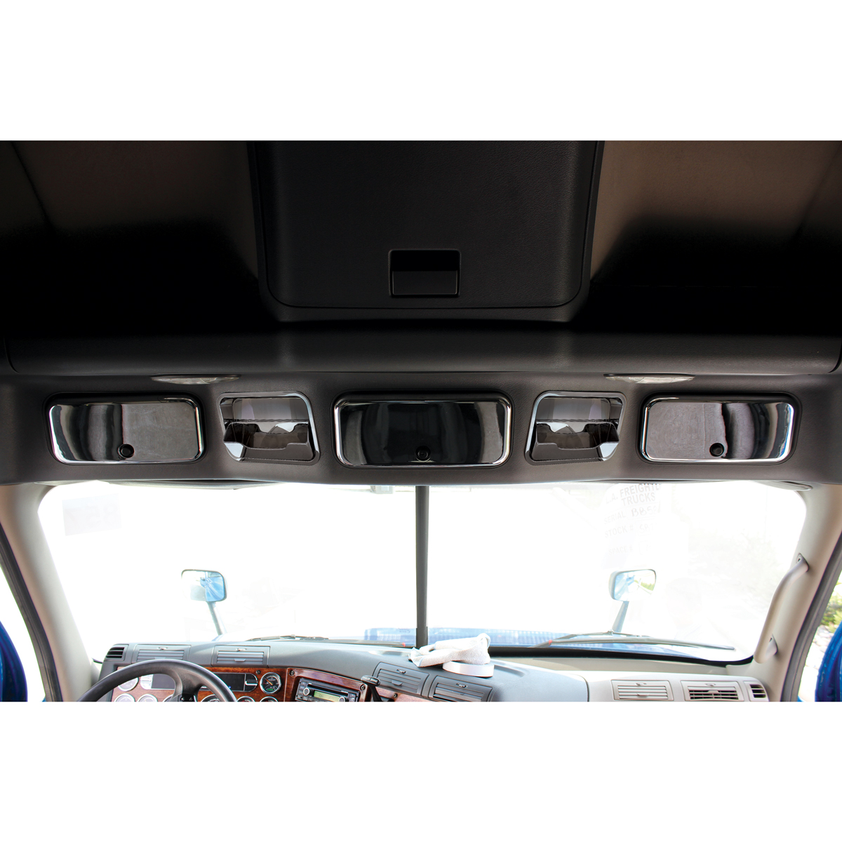 Overhead Center Trim With Storage Compartment For 2008-2017 Freightliner Cascadia - Thumbnail 4