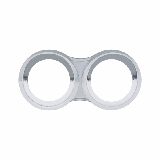 Small 2 Gauge Cluster Bezel With Visor For 2008-2017 Freightliner Cascadia - Horizontal - Thumbnail 2