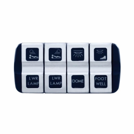 Chrome Plastic Switch Covers - 2 Openings (Card of 2) - Thumbnail 4