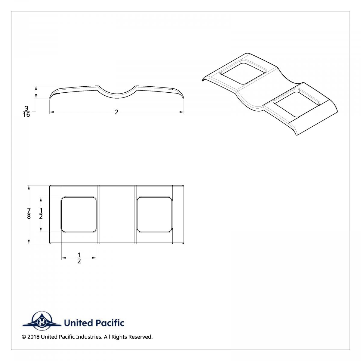 Chrome Plastic Switch Covers - 2 Openings (Card of 2) - Thumbnail 5