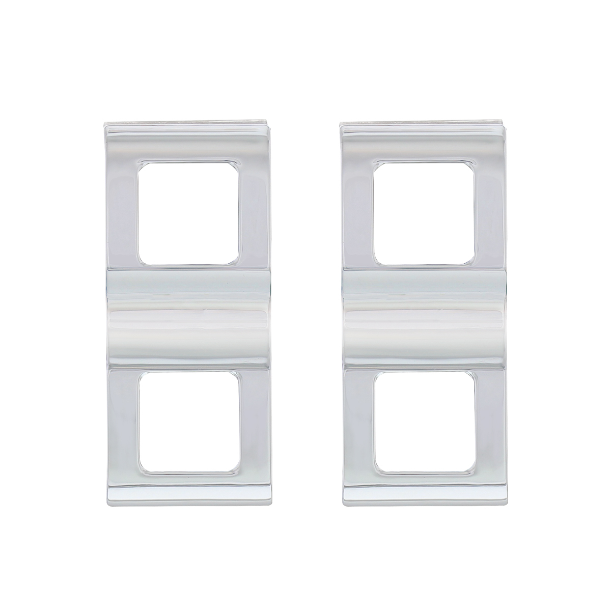 Chrome Plastic Switch Covers - 2 Openings (Card of 2) - Thumbnail 6