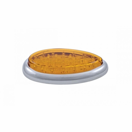 39 Amber LED Freightliner Cascadia Teardrop Signal Light - Amber Lens - Thumbnail 2