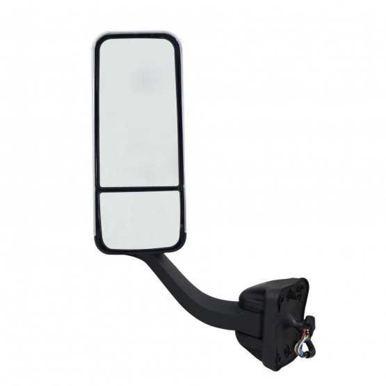 Chrome Mirror Assembly With Heated Mirror For 2008-2017 Freightliner Cascadia - Driver