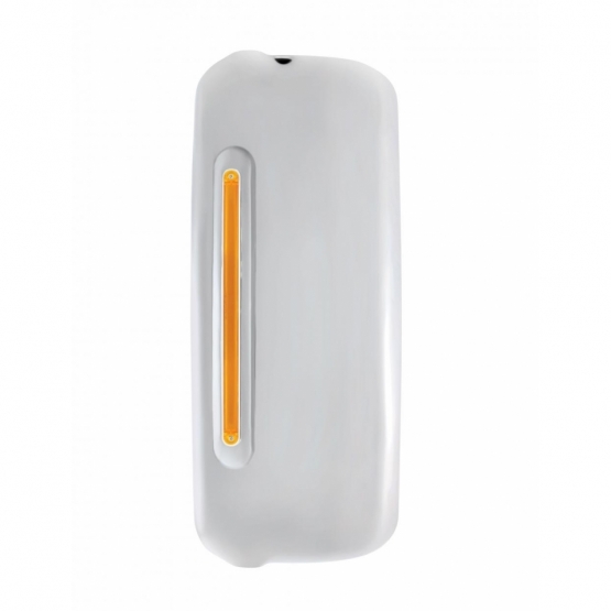 Mirror Cover With 24 Amber LED 12" GloLight For 2005+ Freightliner Century/Columbia- Driver-Amber Lens - Thumbnail 2