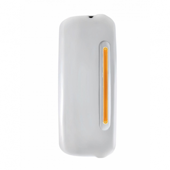 Mirror Cover With 24 Amber LED 12" GloLight For 2005+ Freightliner Century/Columbia- Passenger-Amber Lens - Thumbnail 2
