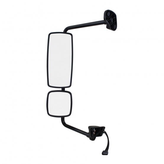 Chrome Mirror Assembly With Power Adjust & Heated For Freightliner M2 - Driver