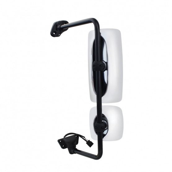Chrome Mirror Assembly With Power Adjust & Heated For Freightliner M2 - Driver - Thumbnail 2