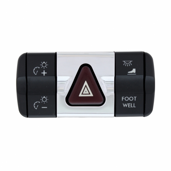 Chrome Plastic Hazard Switch Trim For 2008-2017 Freightliner Cascadia - Thumbnail 3