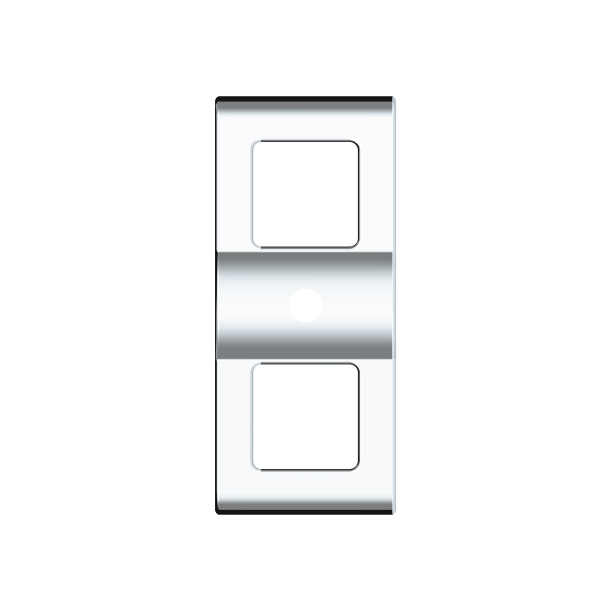 Chrome Plastic Switch Covers - 3 Openings (Card of 2) - Thumbnail 2