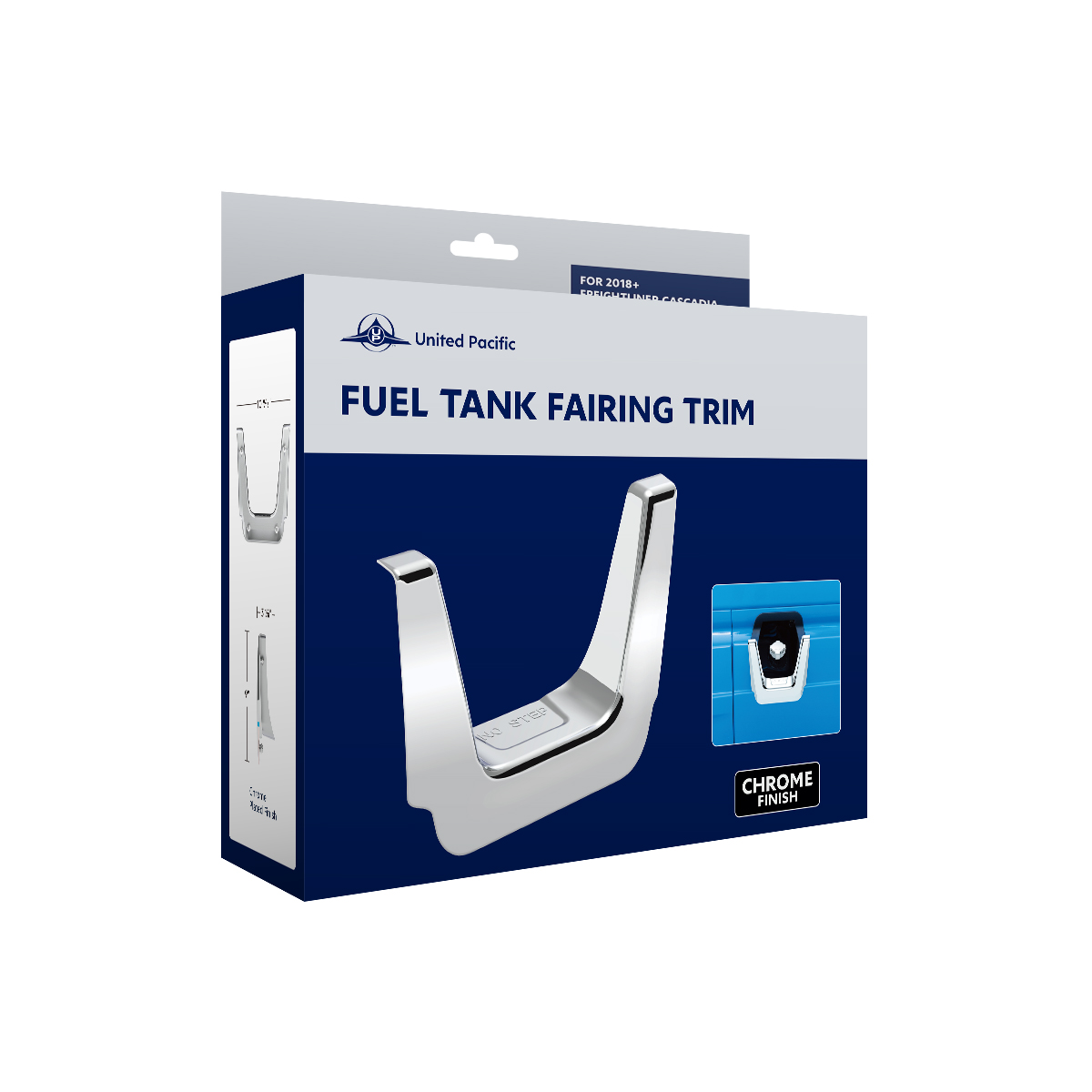 Chrome Plastic Fuel Tank Fairing Trim For 2018-2025 Freightliner Cascadia - Thumbnail 8