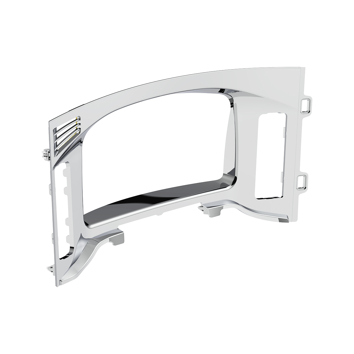Chrome Plastic Center Dash Instrument Bezel For 2018-2023 Freightliner Cascadia - Thumbnail 2