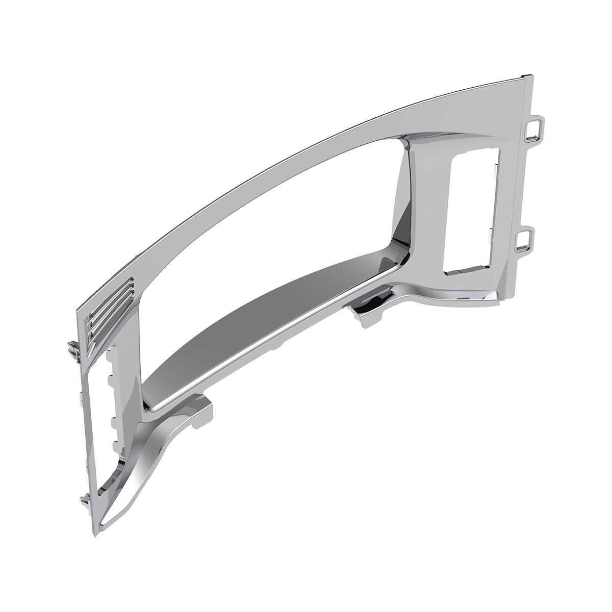 Chrome Plastic Center Dash Instrument Bezel For 2018-2023 Freightliner Cascadia - Thumbnail 7