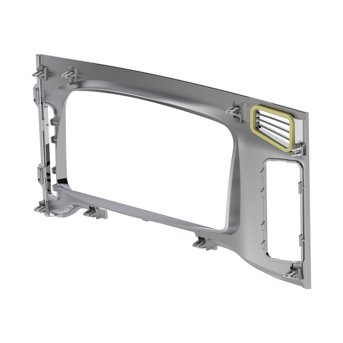 Chrome Plastic Center Dash Instrument Bezel For 2018-2023 Freightliner Cascadia - Thumbnail 10