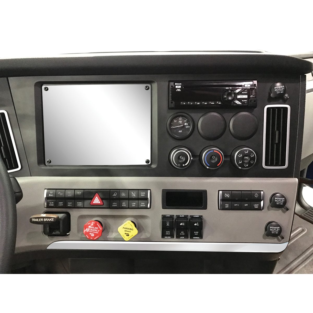 Stainless Steel Dash Blank for 2018-2025 Freightliner Cascadia - Thumbnail 2