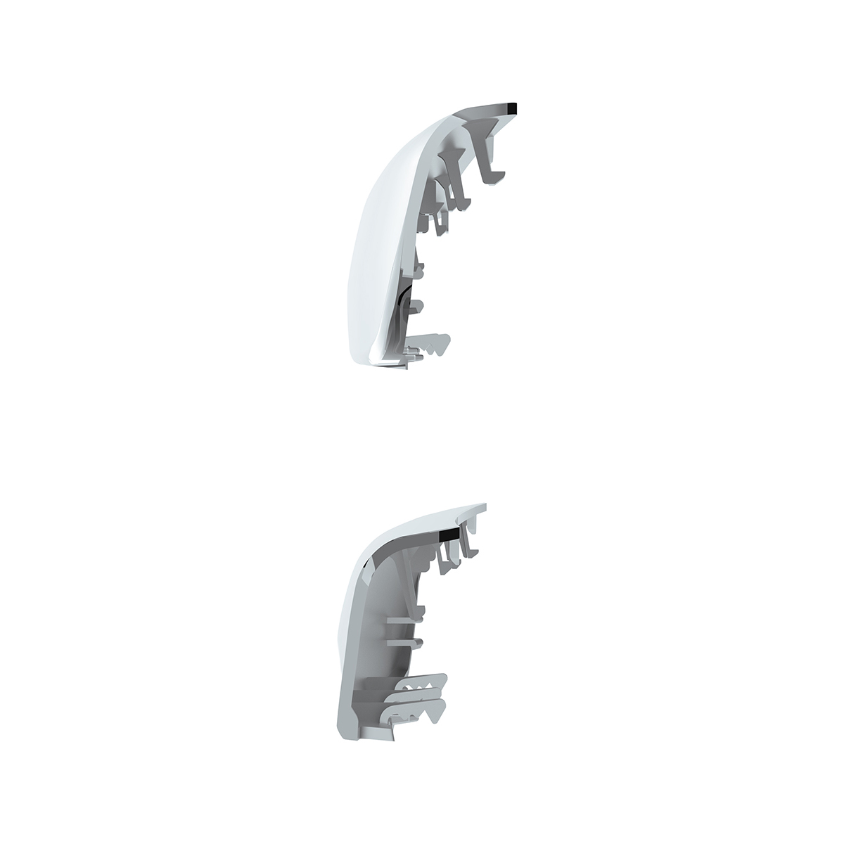 Chrome Plastic Door Grab Handle Covers For 2018-2025 Freightliner Cascadia (Pair) - Thumbnail 6
