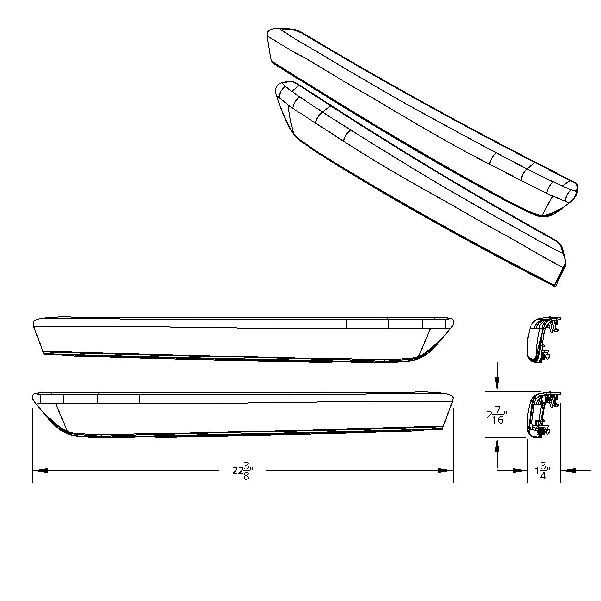 Chrome Plastic Door Grab Handle Covers For 2018-2025 Freightliner Cascadia (Pair) - Thumbnail 10