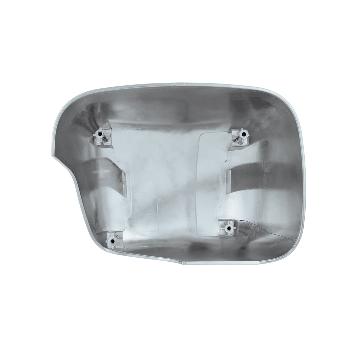 Chrome Plastic Hood Mirror Cover For 2018-2025 Freightliner Cascadia-Driver - Thumbnail 4