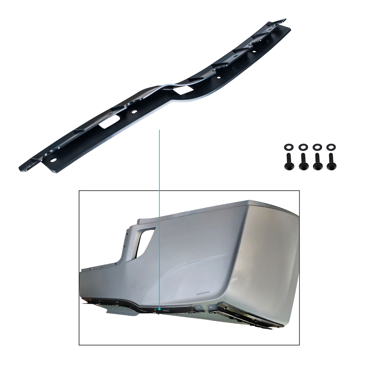 Inner Air Dam Bumper Carrier For 2018-2024 Freightliner Cascadia - Passenger - Thumbnail 4