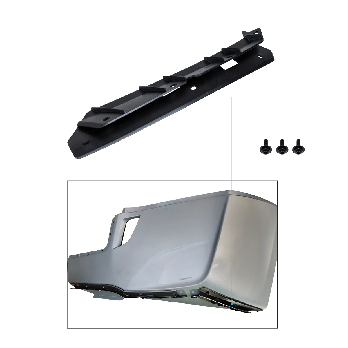 Outer Air Dam Bumper Carrier For 2018-2024 Freightliner Cascadia - Passenger - Thumbnail 5