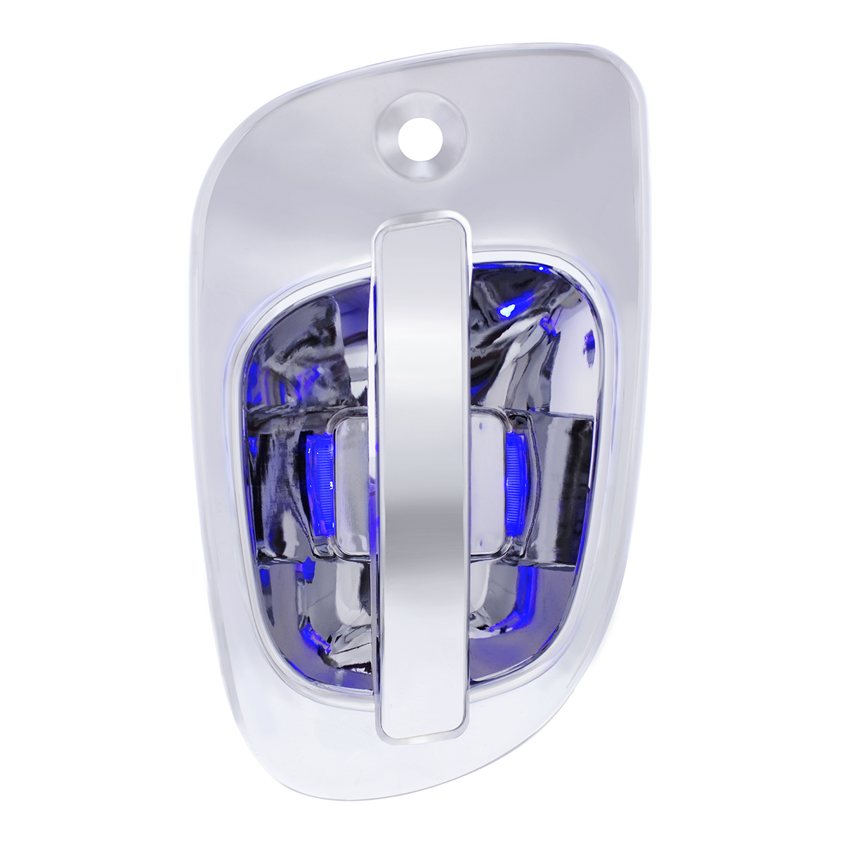 6 Blue LED Chrome Door Handle Cover for Freightliner - Driver - Thumbnail 5