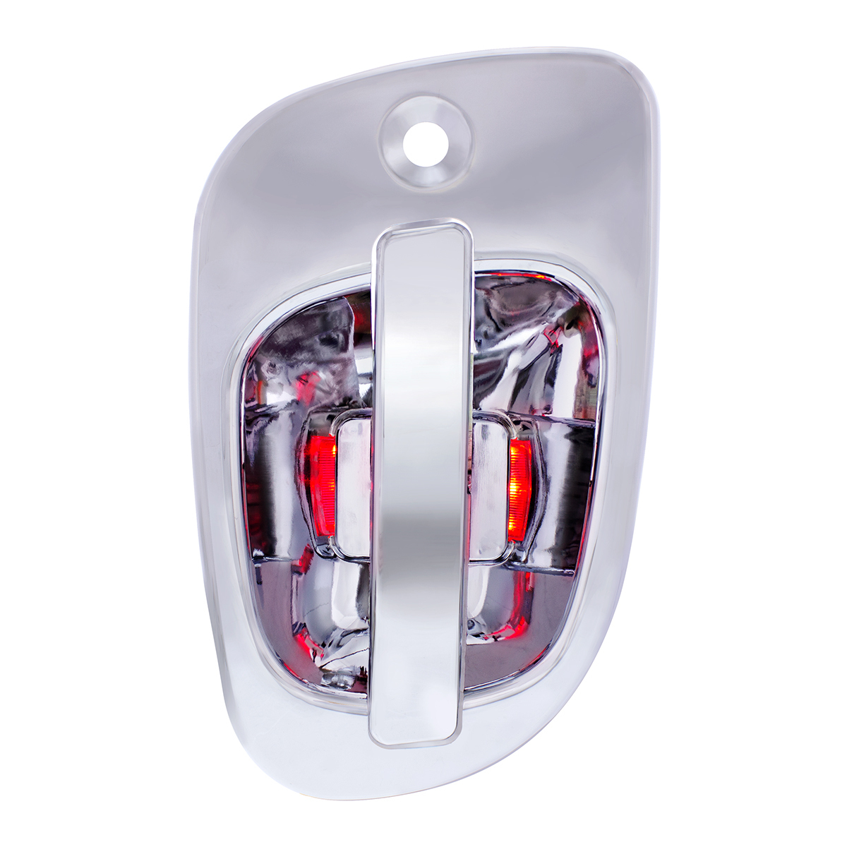 6 Red LED Chrome Door Handle Cover for Freightliner - Driver - Thumbnail 5