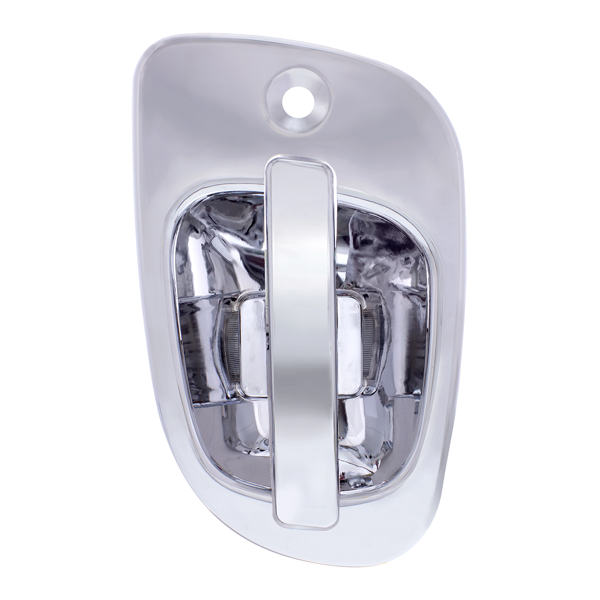 6 Red LED Chrome Door Handle Cover for Freightliner - Passenger - Thumbnail 2